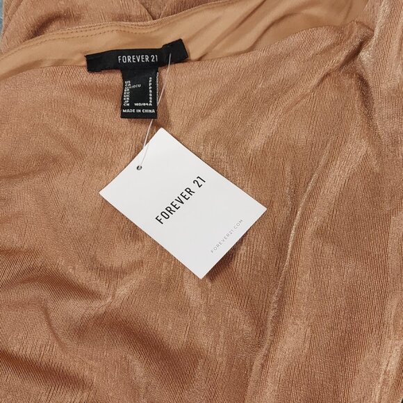 Forever 21 Camel Knit Dress One Shoulder Women's S NWT - Picture 13 of 14